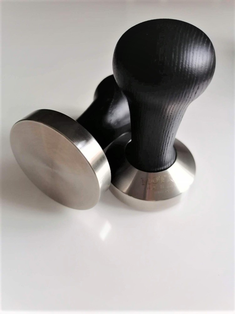 MOTTA WOODEN COFFEE TAMPER WITH BLACK HANDLE 58MM