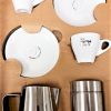 Ascaso Gift set 2 espresso cups/saucers spoons, cocoa shaker and milk jug